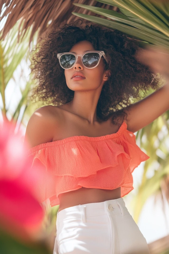 Bright Coral Tops for Sunny Summer Days - photo 4
