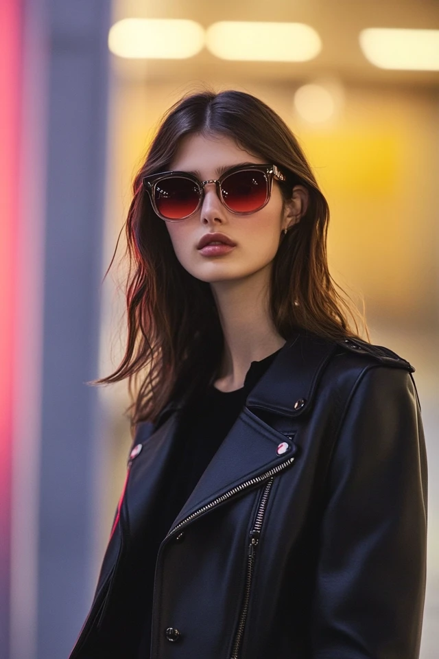 Cropped Leather Jackets with Sculpted Lines - photo 4