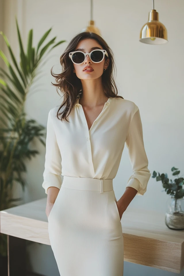 Sleek Column Skirts for Office Minimalism - photo 4