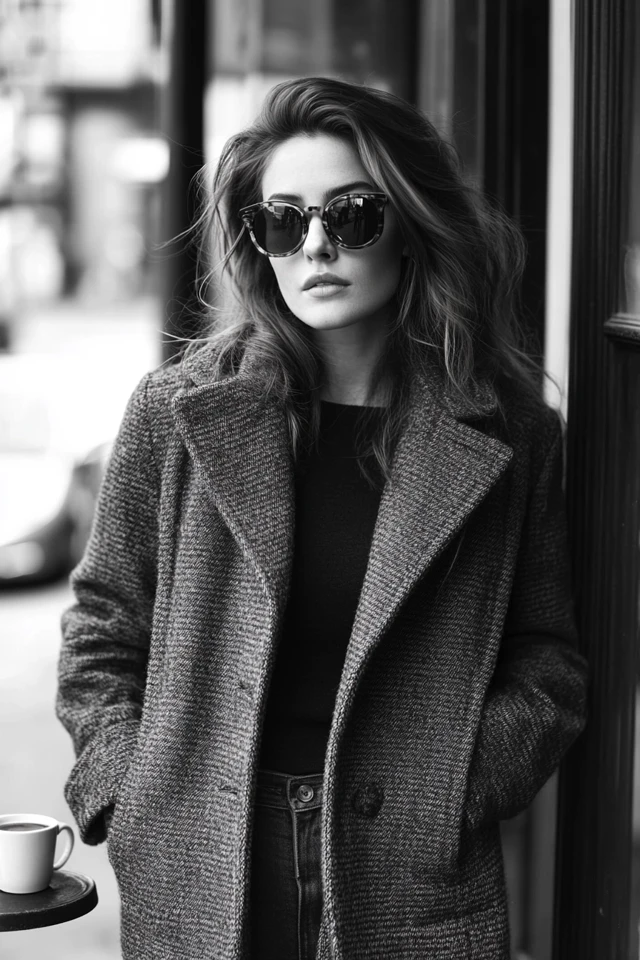 Stylish Coffee Run Attire with Oversized Coats - photo 4