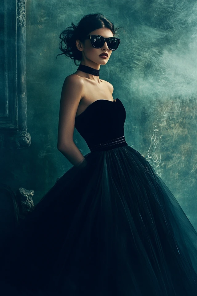 Velvet and Tulle Together for Romantic Evening Gowns: A Match Made in Elegance - photo 4