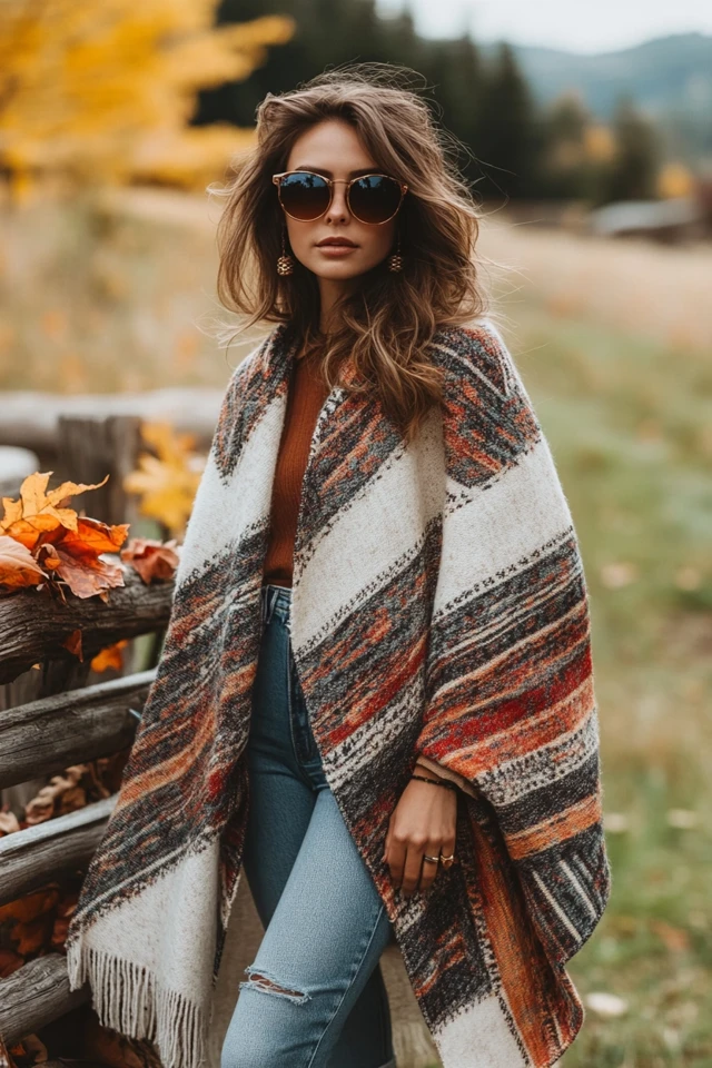 Warm Layered Ponchos for Windy Fall Weather - photo 4