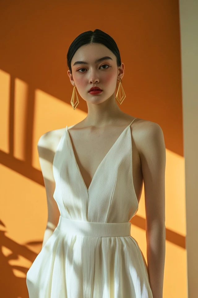 Styling Geometric Earrings with Minimalist Outfits - photo 4