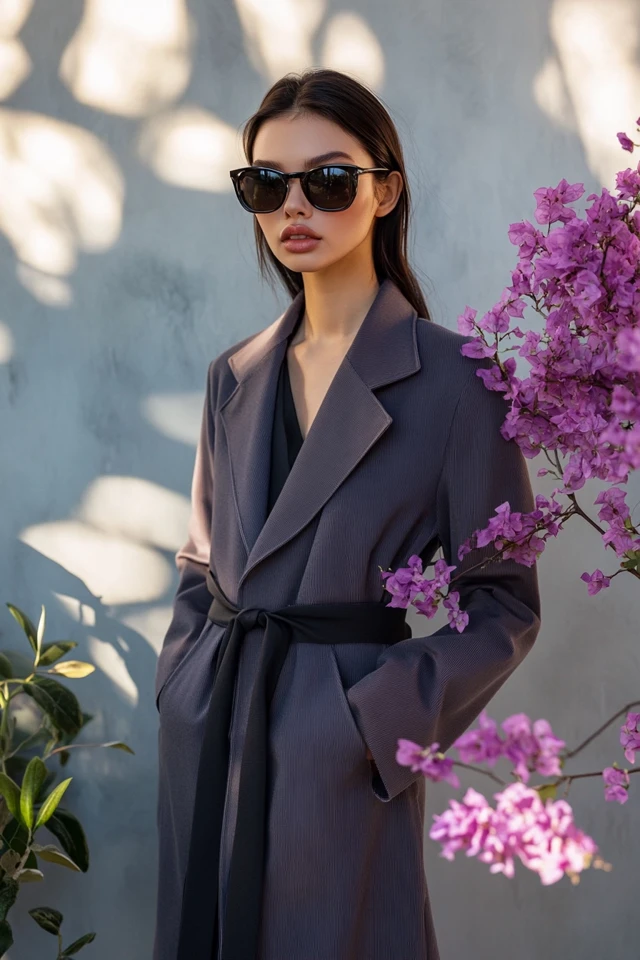 Soft Lilac and Charcoal Grey in Feminine Outerwear - photo 4