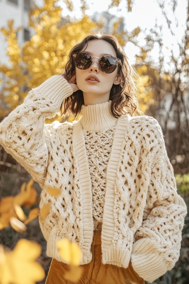 Warm Cream and Mustard Color Combinations for Knitwear - photo 4