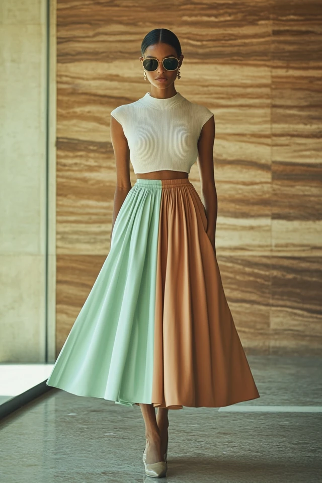Warm Caramel and Soft Mint: Styling Timeless Midi Skirts - photo 4