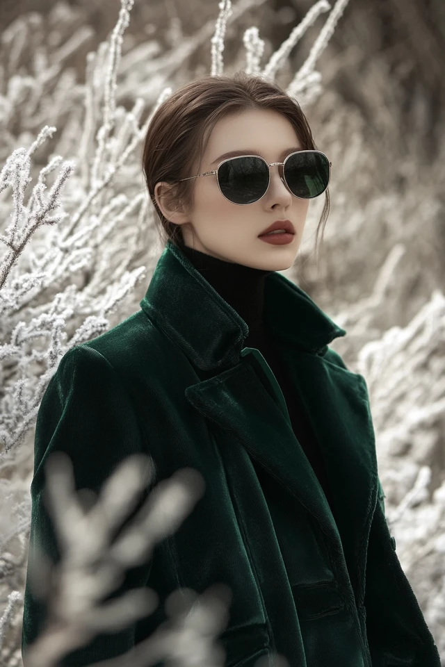 Midnight Green and Champagne: Sophisticated Outerwear Combinations - photo 4