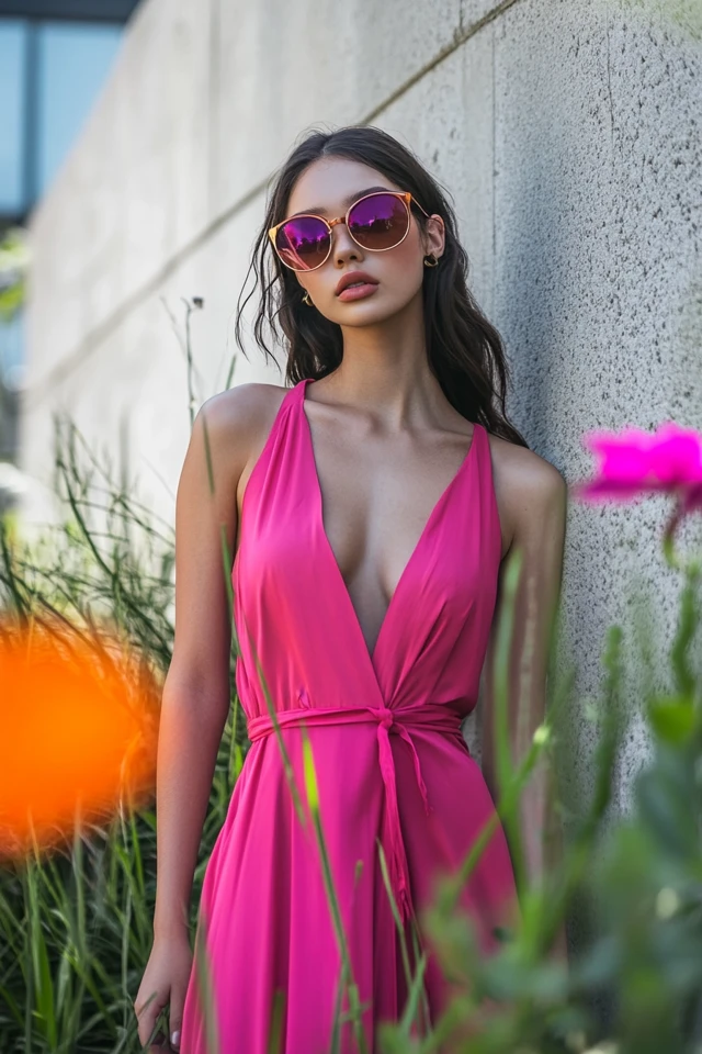 Bright Fuchsia and Warm Tan: Elevating Your Style with Striking Dresses - photo 4