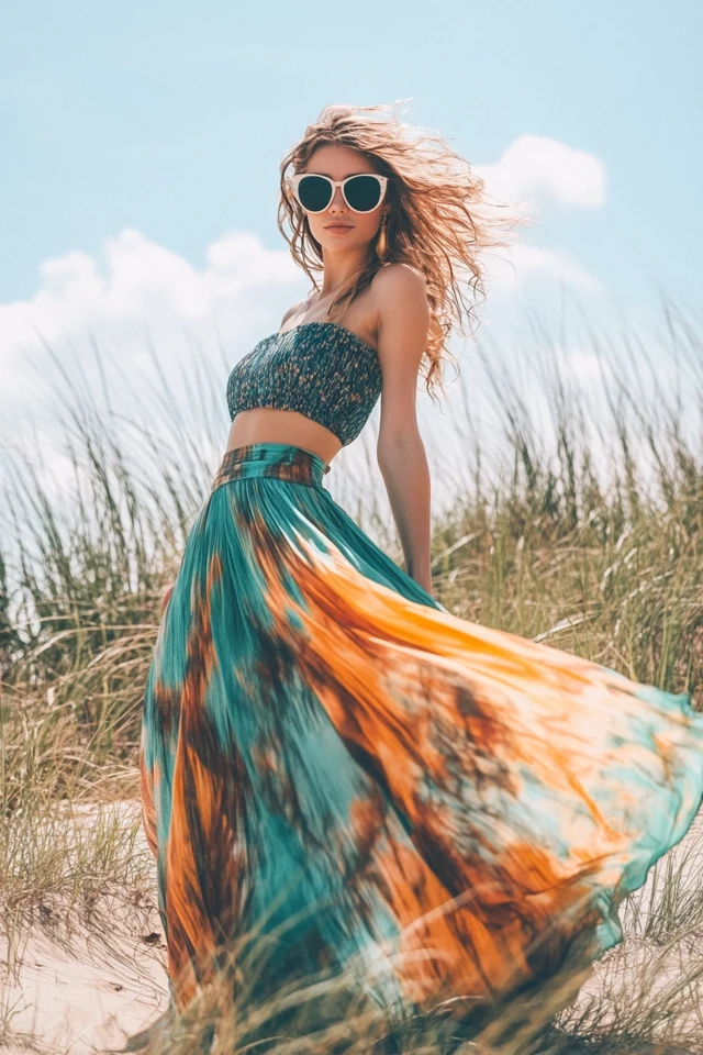 Aqua and Burnt Orange Palettes for Beach Maxi Skirts: Vibrant and Breezy Summer Style - photo 4
