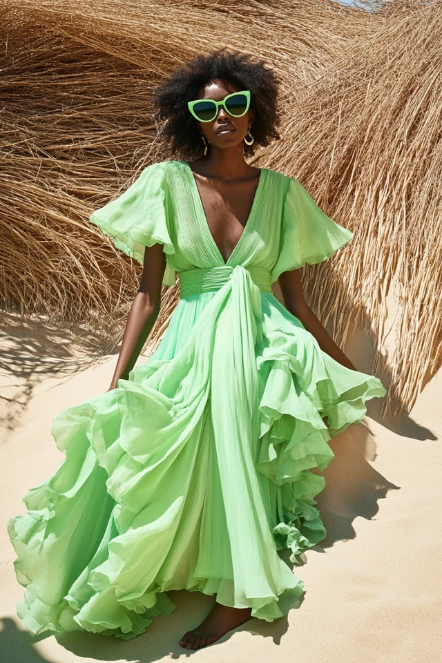 Playful Lime Green and Aqua in Breezy Summer Looks: A Vibrant and Refreshing Combination - photo 4