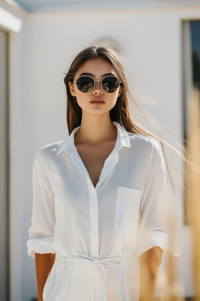 Crisp White Button-Down Dresses for Summer Simplicity - photo 7