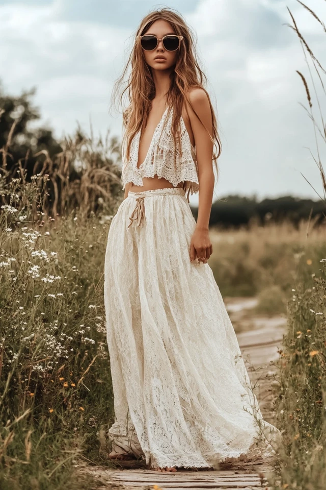 Relaxed Empire Waist Maxi Skirts for Boho Chic - photo 8