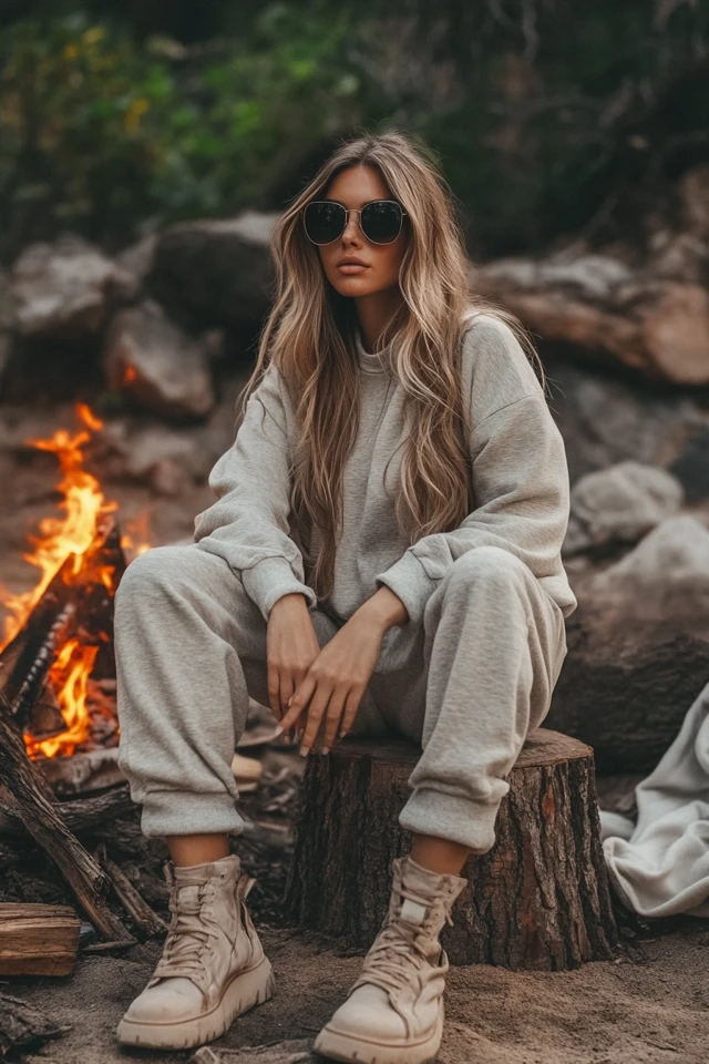 Relaxed Campfire Outfits with Comfortable Sweats - photo 8