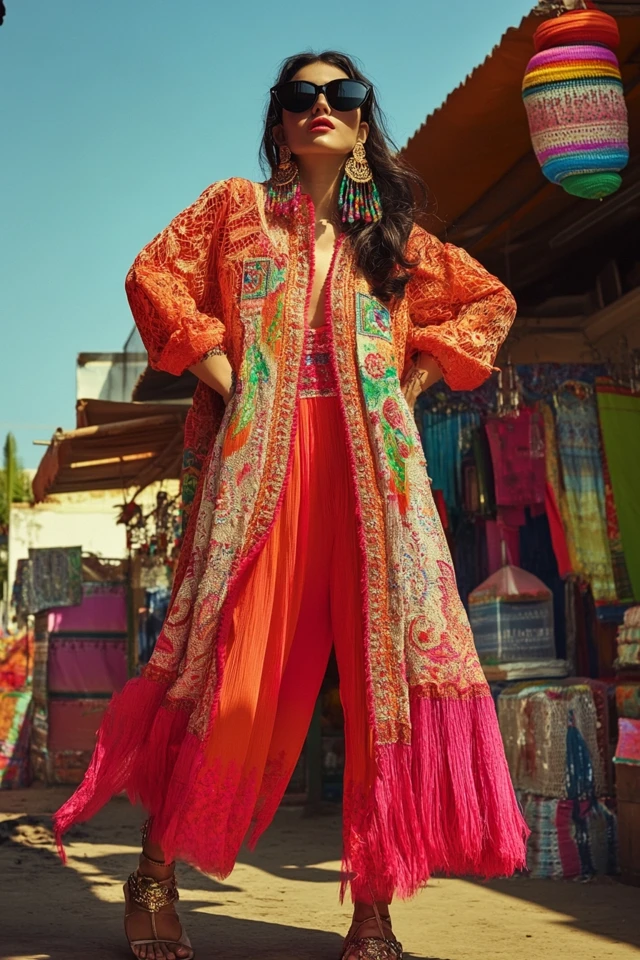 Vibrant Cultural Festival Styles with Embroidered Details