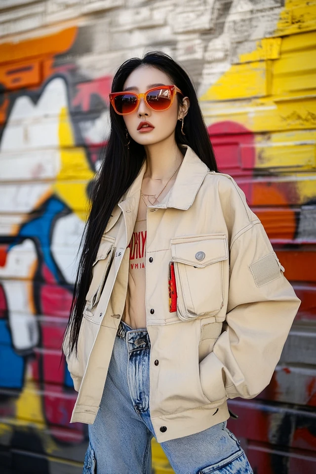 Edgy Graffiti Tour Outfits with Oversized Jackets