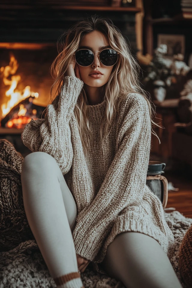 Cozy Fireside Lounge Outfits with Knitwear - photo 8