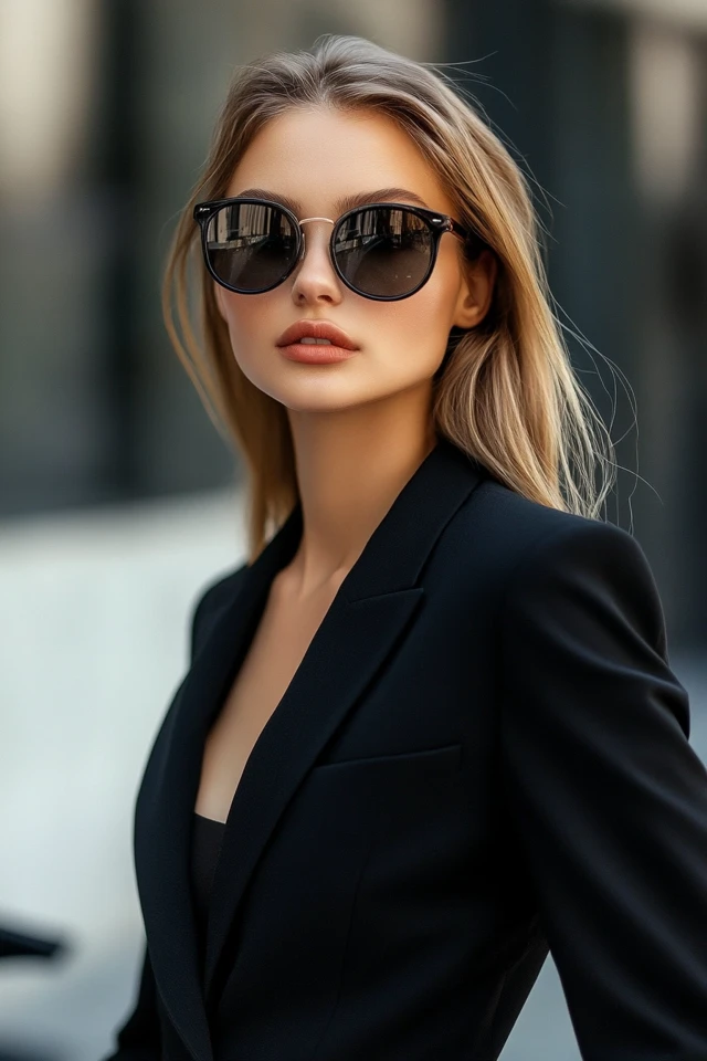 Fitted Black Blazers for Professional Wear - photo 8