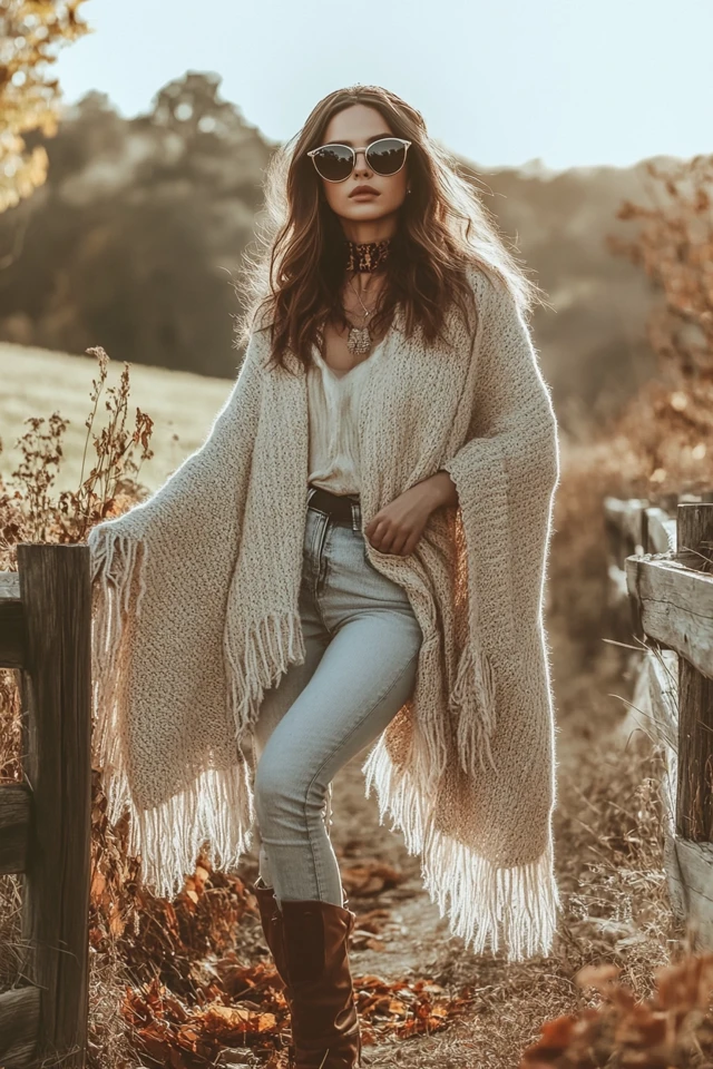 Warm Layered Ponchos for Windy Fall Weather - photo 8