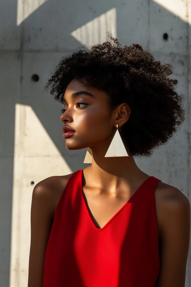 Styling Geometric Earrings with Minimalist Outfits - photo 8