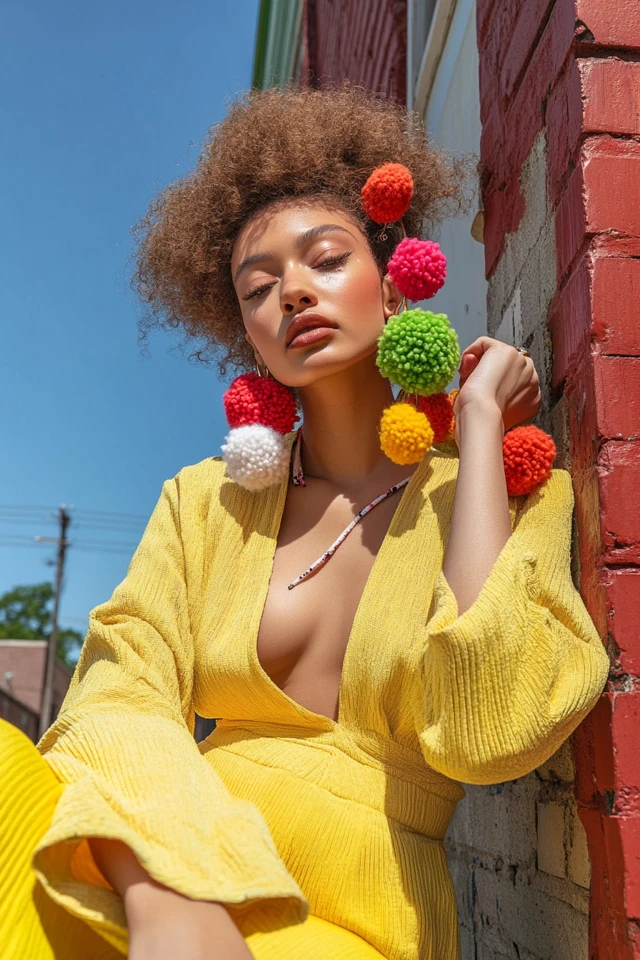Styling Pom-Pom Accessories for a Fun and Playful Look