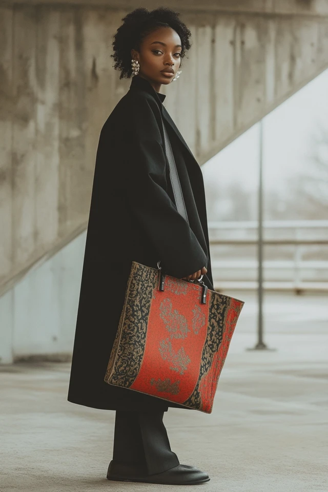 Styling Boldly Patterned Bags with Subtle Outfits