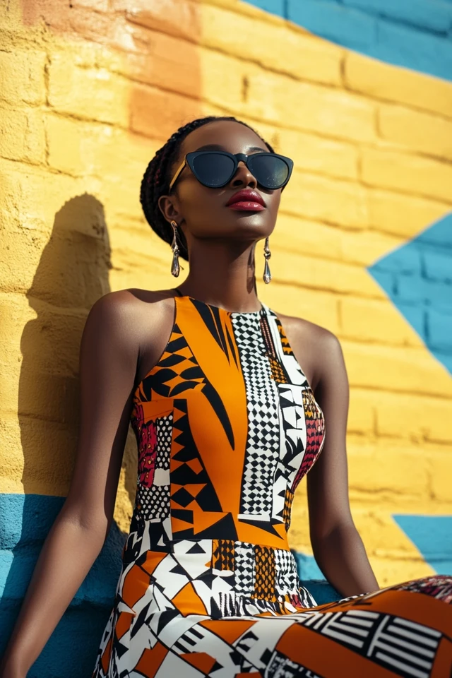 Striking Geometric Patterns in Summer Dresses: Bold, Modern, and Playful