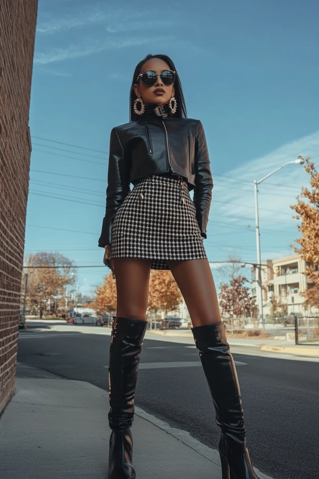 Leather Boots with Mini Skirts for Fall Chic: Bold, Versatile, and Perfectly Seasonal - photo 8