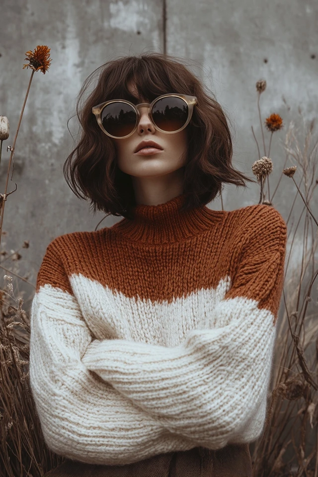 Pairing Cream and Warm Rust for Everyday Sweaters