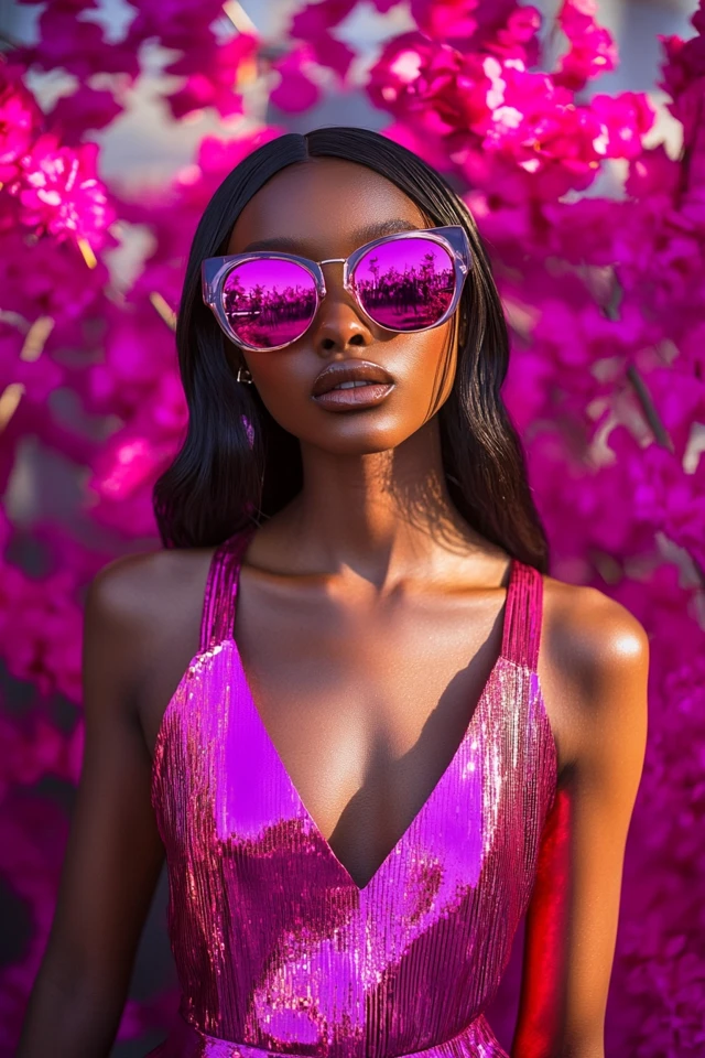 Vibrant Fuchsia and Silver Pairings for Party Outfits