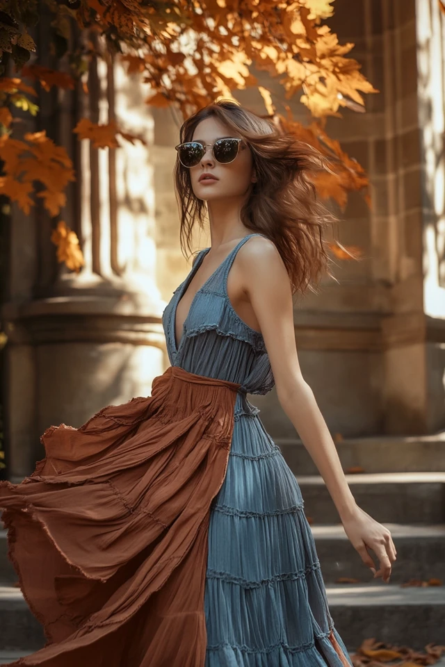 Dusty Blue and Burnt Orange Layers for Fall Dresses - photo 8