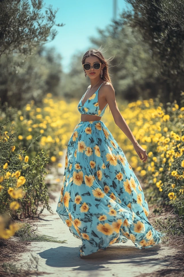 Pastel Blue and Lemon Yellow: Creating Fresh and Eye-Catching Spring Dresses