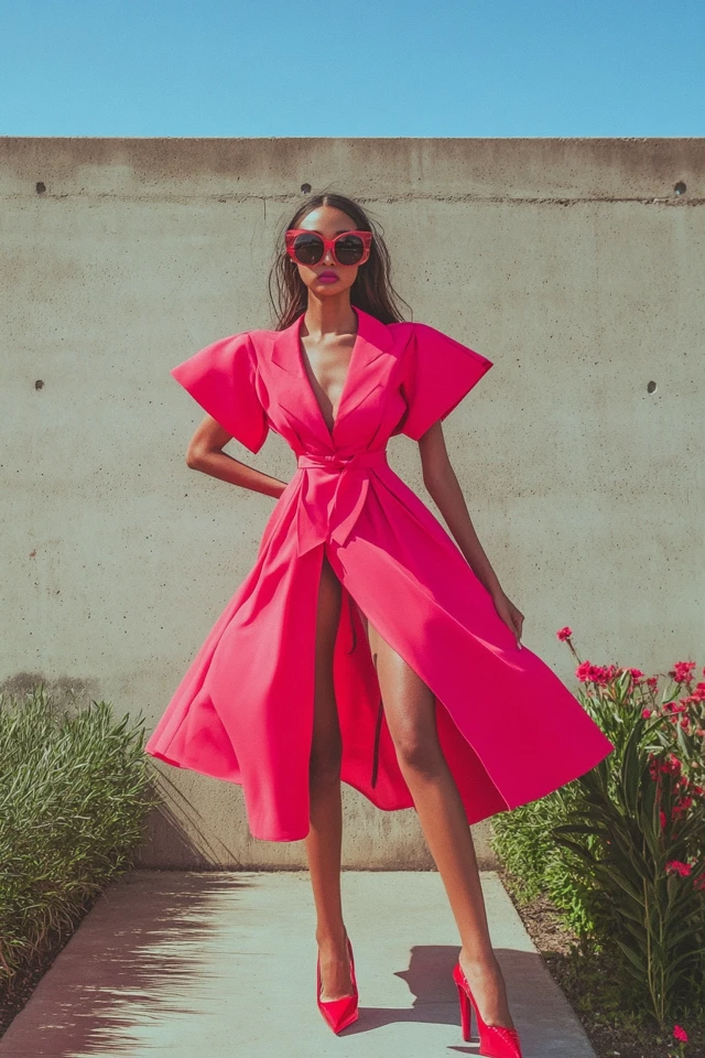 Bright Fuchsia and Warm Tan: Elevating Your Style with Striking Dresses