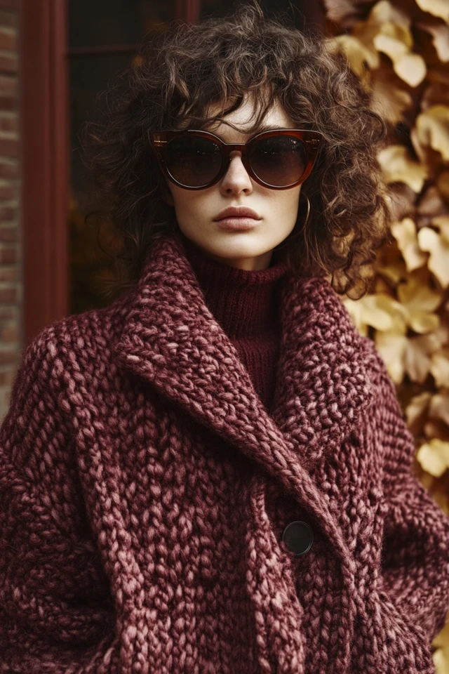 Soft Caramel and Burgundy Combinations for Knit Coats: Cozy and Chic Layering for Cooler Weather