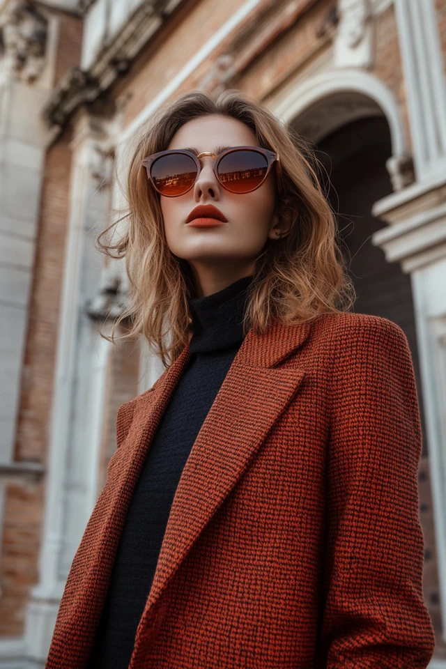 The Best Rust and Navy for Trendy Outerwear: A Striking and Modern Pairing - photo 8