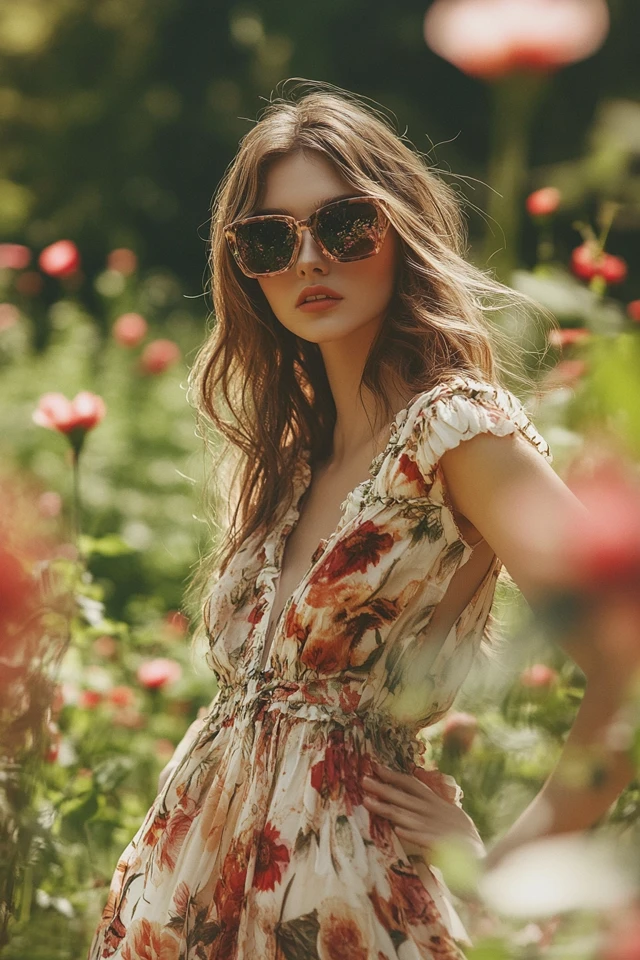 Bold Floral Print Dresses for Garden Weddings: A Perfect Blend of Elegance and Nature