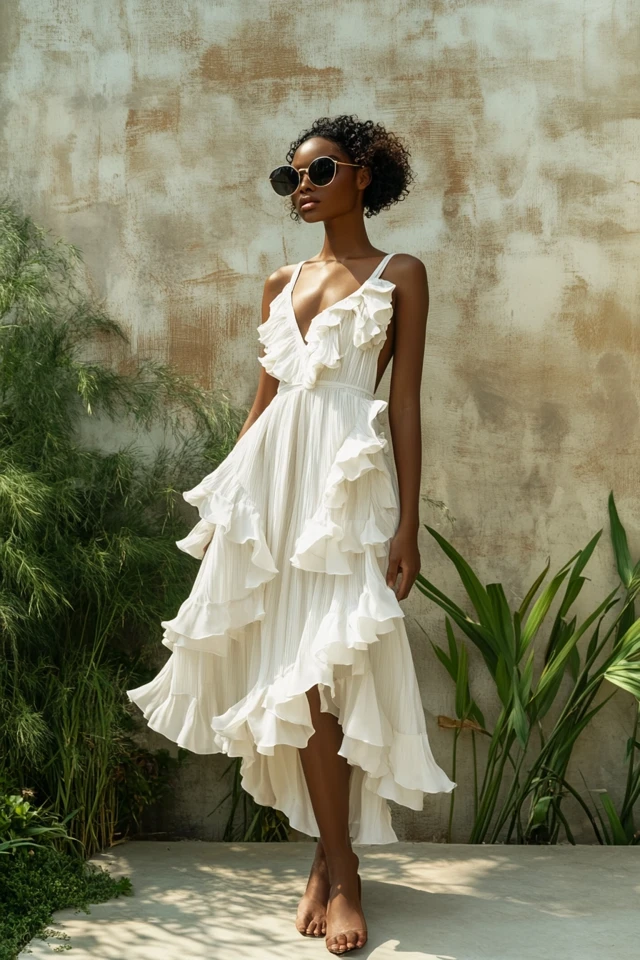 Relaxed Sunday Brunch Outfits with Ruffled Dresses: Effortless, Feminine, and Perfectly Polished