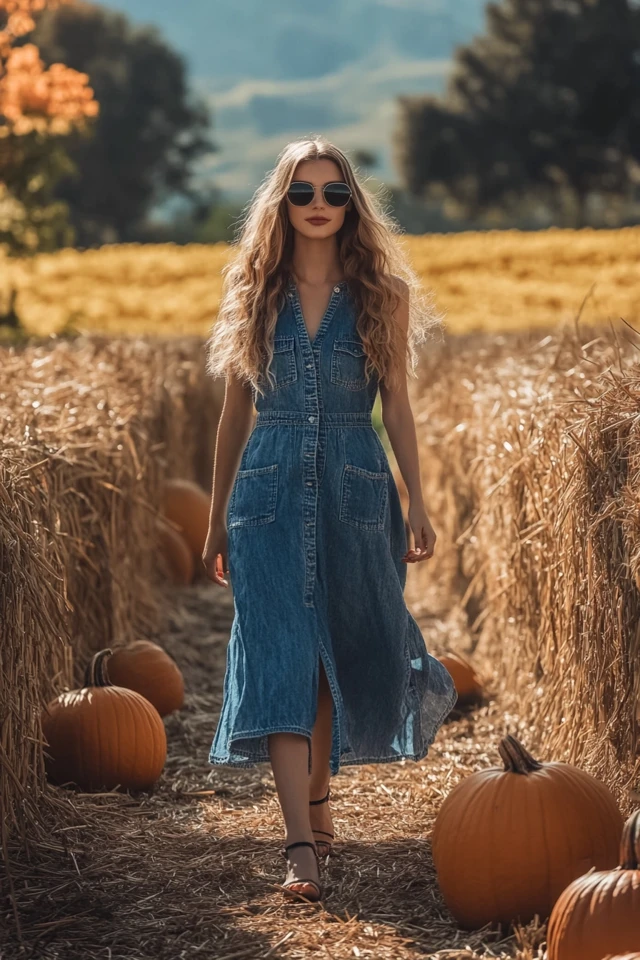 Playful Denim Dresses for Fall Farm Festivals: The Perfect Blend of Comfort and Charm - photo 8