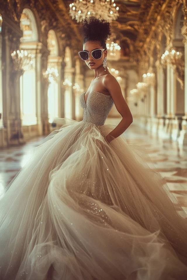Tulle and Beaded Accents for Glamorous Evening Gowns: Capturing Elegance and Drama - photo 8