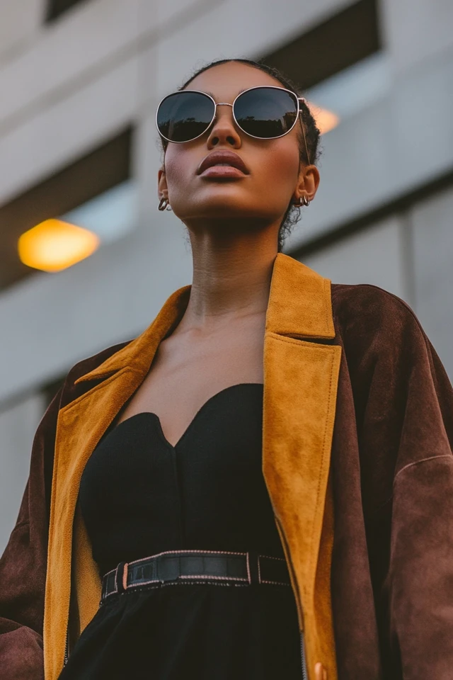 Pairing Suede and Faux Leather in Statement Jackets: A Perfect Blend of Texture and Edge - photo 8