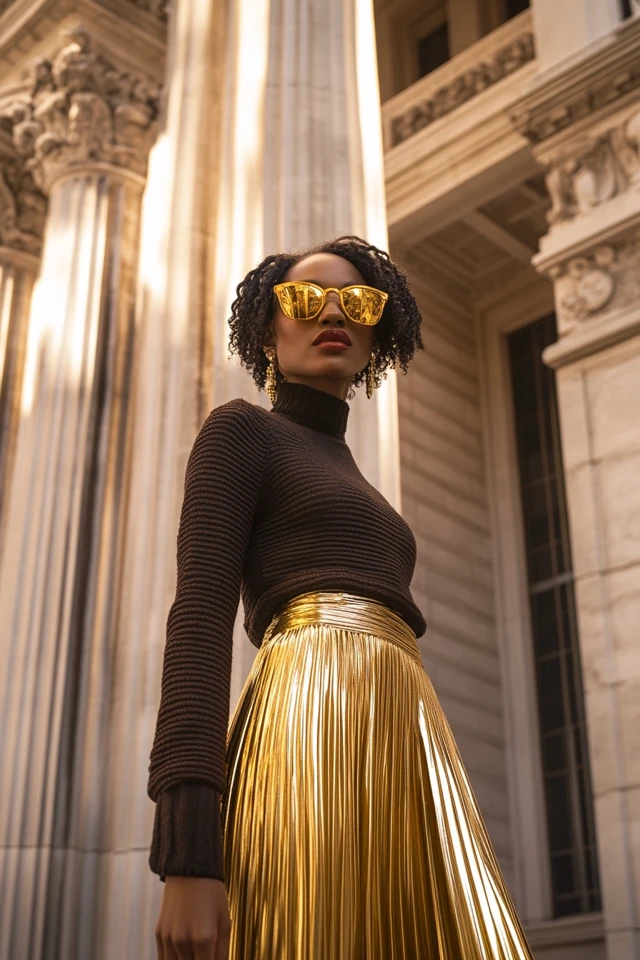 Combining Satin and Knits for Contrasting Textures: A Perfect Blend of Elegance and Comfort - photo 8