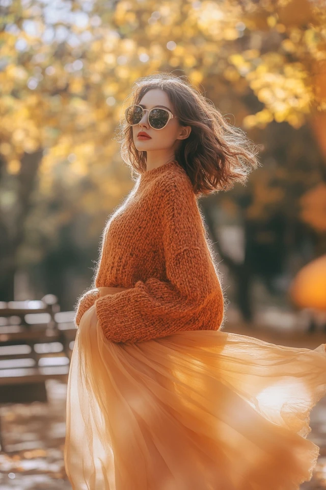 Chunky Knits and Chiffon in Cozy, Stylish Outfits: The Perfect Blend of Comfort and Elegance - photo 8