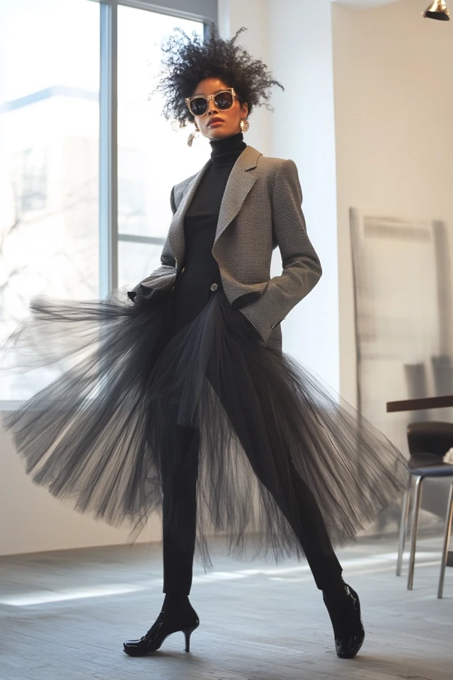 Tweed and Tulle for Unique Layered Outfits: A Modern Twist on Timeless Fabrics - photo 6