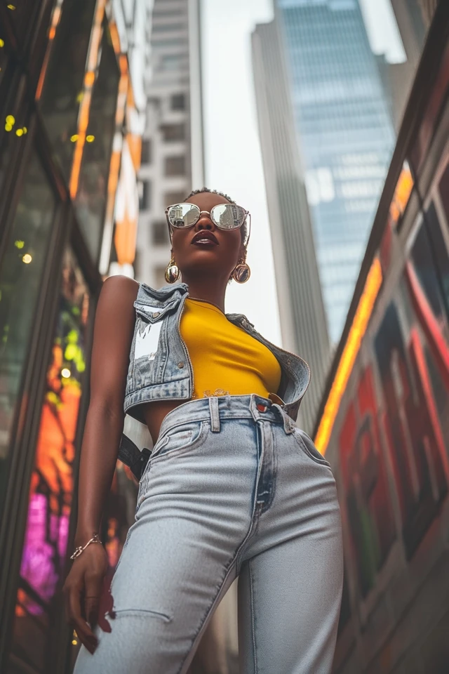 Denim and Metallics for Edgy Everyday Looks - photo 7