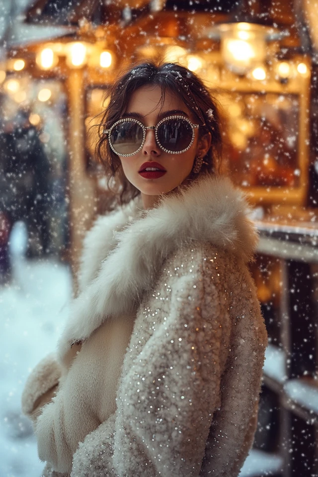 Faux Fur and Beaded Accents for Luxe Winter Wear