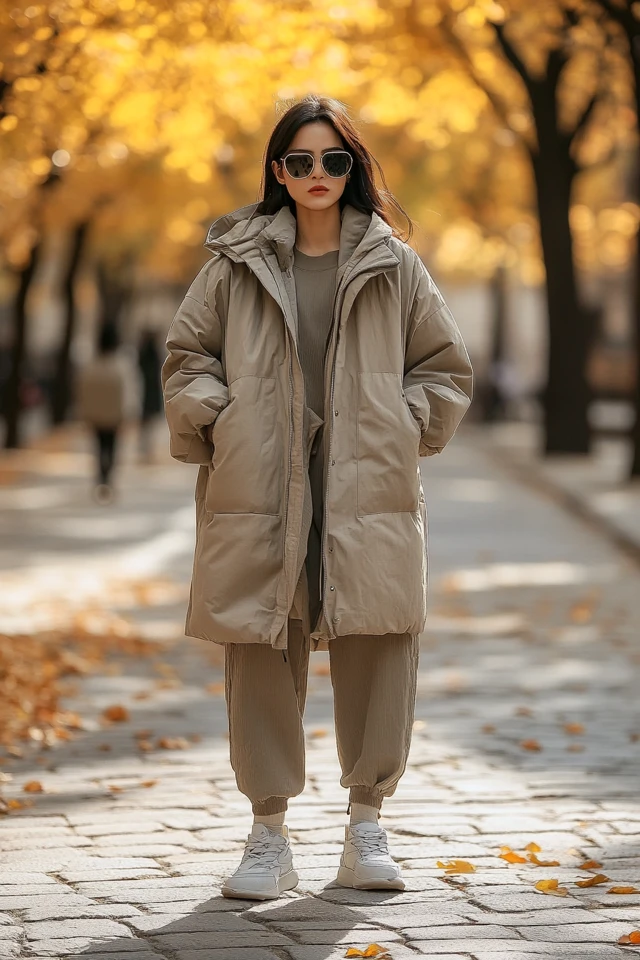 Oversized Parkas in Neutral Tones for Fall Layering - photo 8