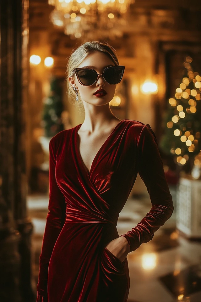 Velvet Wrap Dresses for Winter Celebrations - photo 8