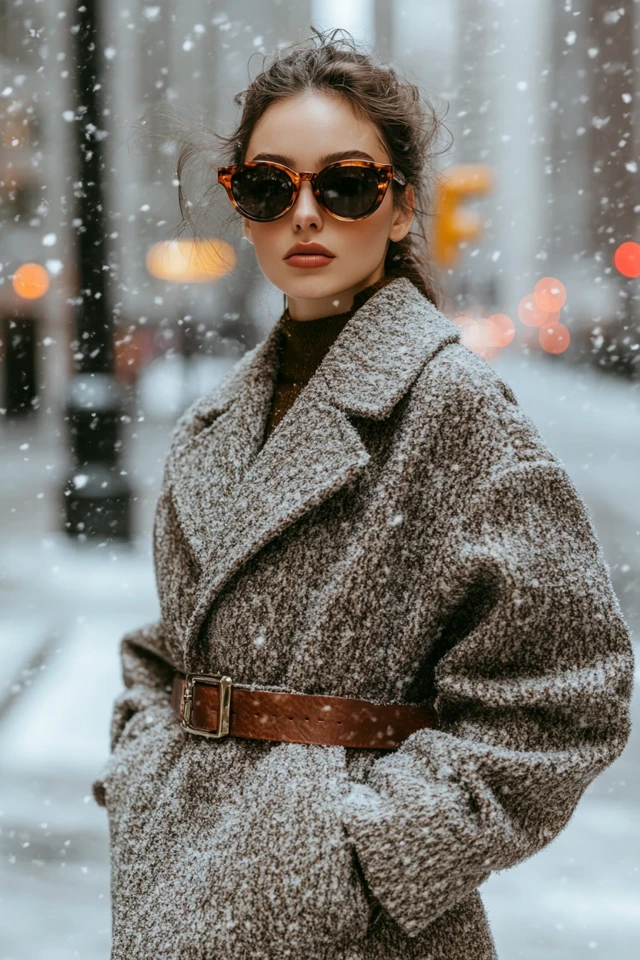 Statement Belts Over Oversized Coats for Winter Style - photo 8
