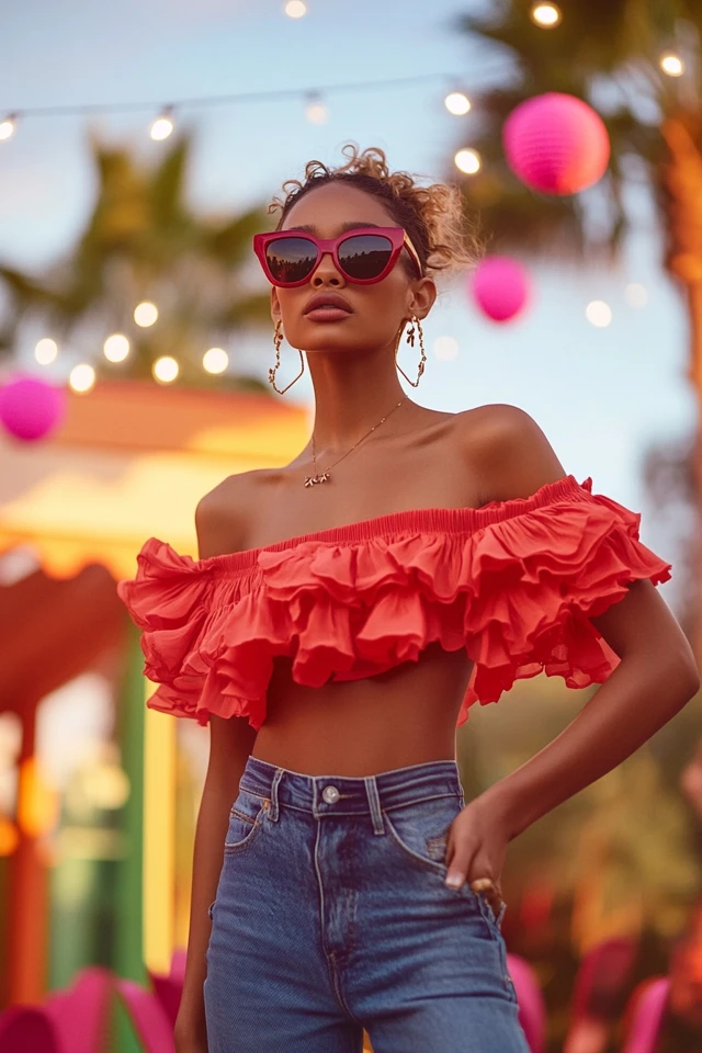 Ruffled Tops in Bright Colors for Summer Events - photo 8