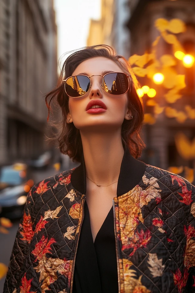 Quilted Jackets with Bold Prints for Fall Statements