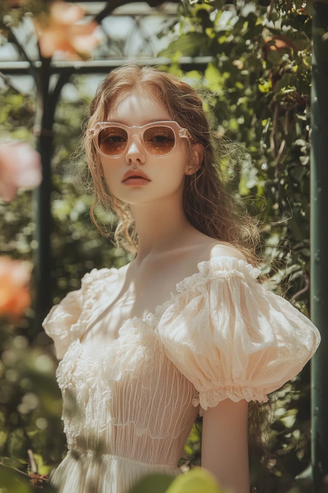Puff Sleeve Dresses in Light Fabrics for Spring Romance